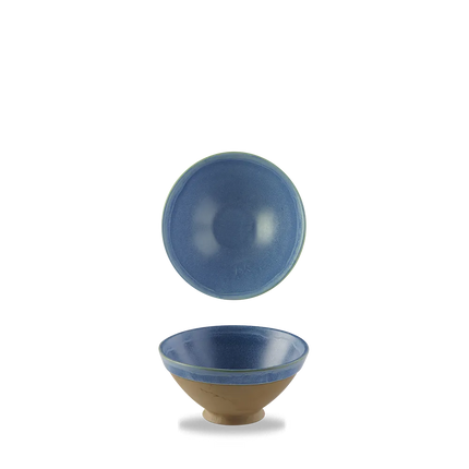 Churchill Emerge Oslo Blue kom op voet 700 ml – blauwe keramische schaal voor restaurants