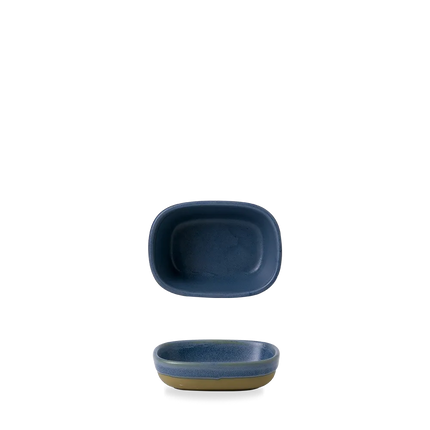 Churchill Emerge Oslo Blue dienblad 12 x 9 cm – klein blauw keramisch serveerbakje