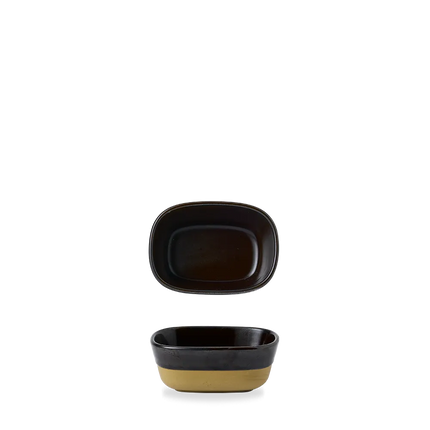 Churchill Emerge Cinnamon Brown schaal 12 x 8,8 cm – bruine keramische serveerschaal voor tapas