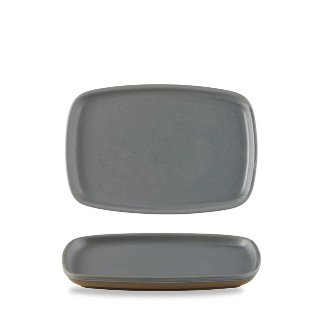 Emerge Seattle Grey Oblong Plate 22x15cm 6/box