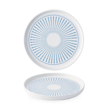 Era Blue Walled Plate 21cm 6/box