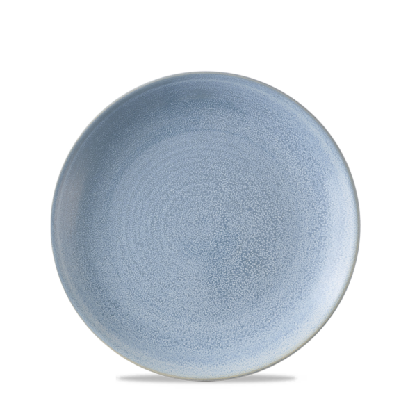 Dudson Evo Azure coupebord 20,5 cm – azuurblauw porseleinen bord voor de horeca