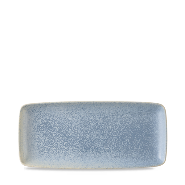 Dudson Evo Azure rechthoekige serveerschaal 27,2x12,5 cm – azuurblauw porselein voor de horeca