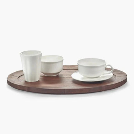 Serax Silhouette ovaal dienblad – donkerbruin design serveerblad voor de tafel