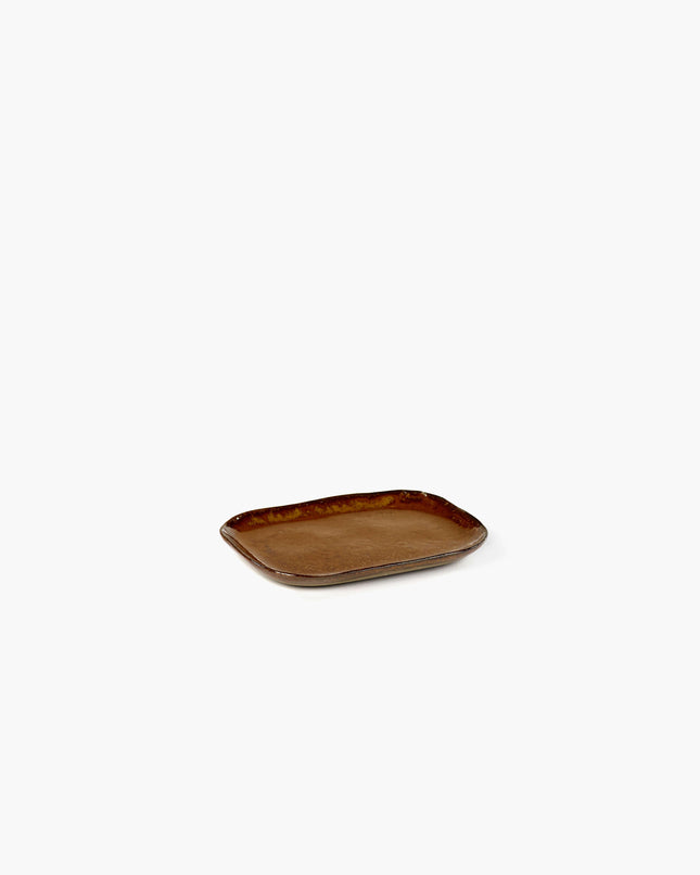 Plate Rectangular N°3 M Ocher/Brown 8/box – Serax