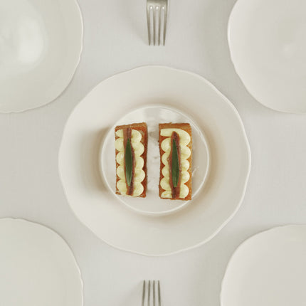 Silhouette High Side Plate L White 8/Box