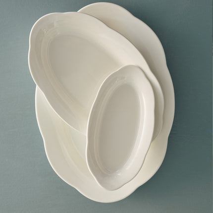 Silhouette High Oval Plate L White 6/Box