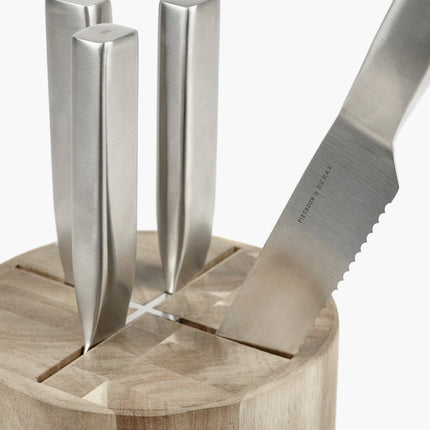 Knife set with wooden knife block Base
