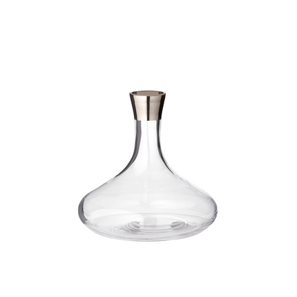Edzard karaf Edward 1,6 liter - glazen karaf met platina rand voor de horeca