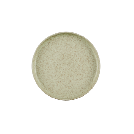 Churchill Emerge Stonecast Speckled Green bord met rand 26 cm – gespikkeld groen porseleinen bord voor hoofdgerechten