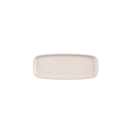 Churchill Emerge Stonecast Speckled White rechthoekig bord 25,1 x 10 cm – gespikkeld porseleinen serveerbord