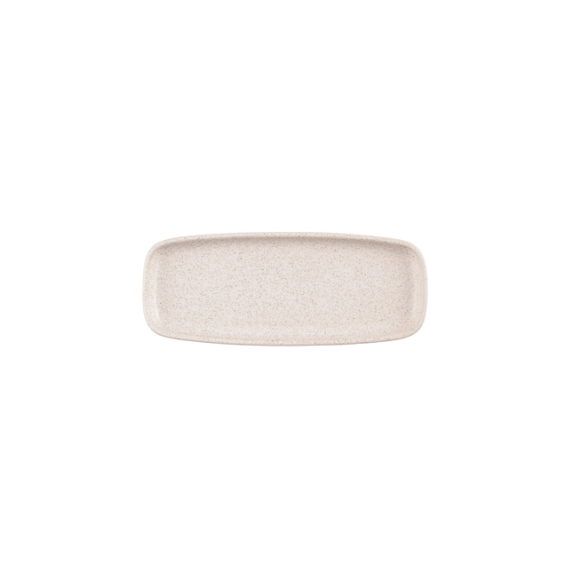 Emerge Stonecast Speckled White Rect. Plate 25.1 x 10 cm 6/box