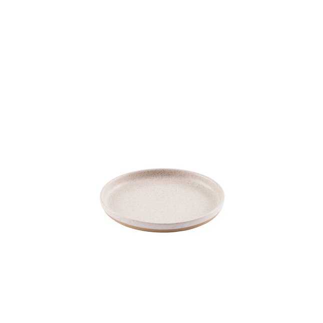Churchill Emerge Stonecast Speckled White bord met rand 21 cm – gespikkeld porseleinen bord voor de horeca