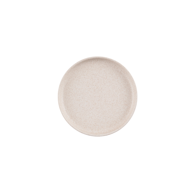 Churchill Emerge Stonecast Speckled White bord met rand 21 cm – gespikkeld porseleinen bord voor voorgerechten