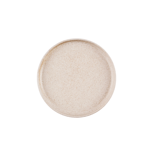 Emerge Stonecast Speckled White Walled Plate 26 cm 6/box