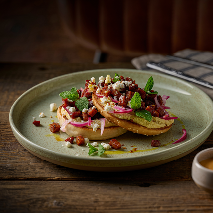 Emerge Stonecast Speckled Green Walled Plate 26 cm 6/box