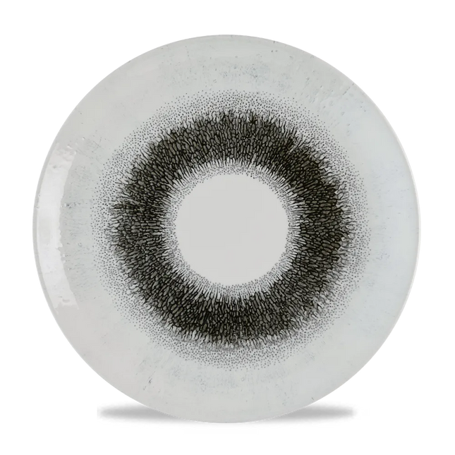 Churchill Studio Prints Fusion Black coupe bord Ø 28,8 cm – groot zwart patroonbord voor horeca