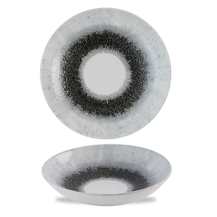 Churchill Studio Prints Fusion Black coupe kom Ø 24,8 cm – ruime zwarte patroonkom voor horeca