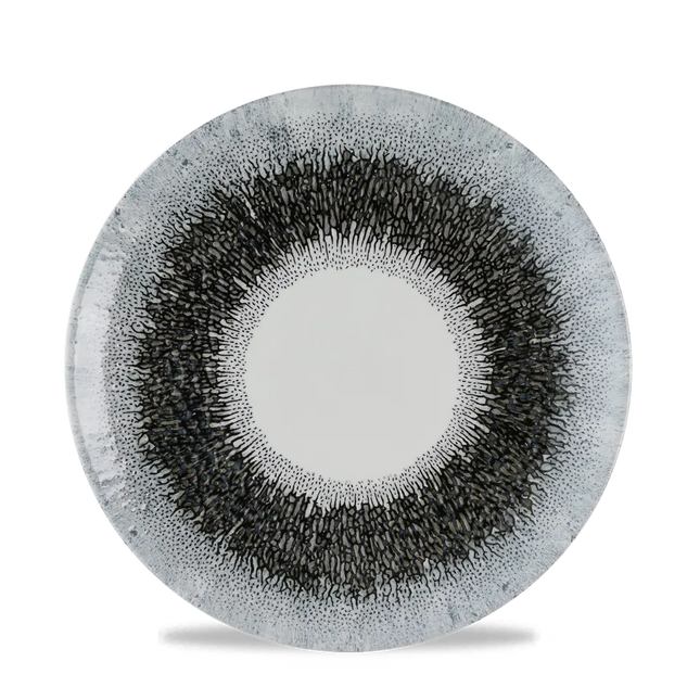 Churchill Studio Prints Fusion Black coupe bord Ø 21,7 cm – zwart patroonbord voor fine dining