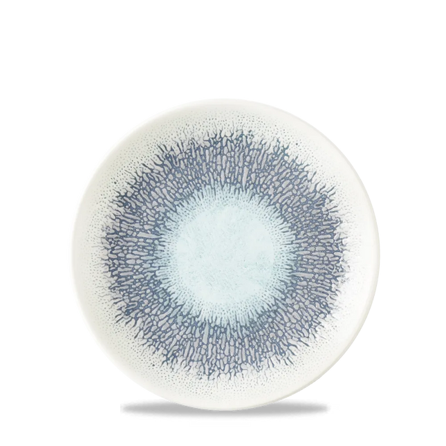Churchill Studio Prints Fusion Blue coupebord Ø 16,5 cm – blauw porseleinen bord voor restaurants