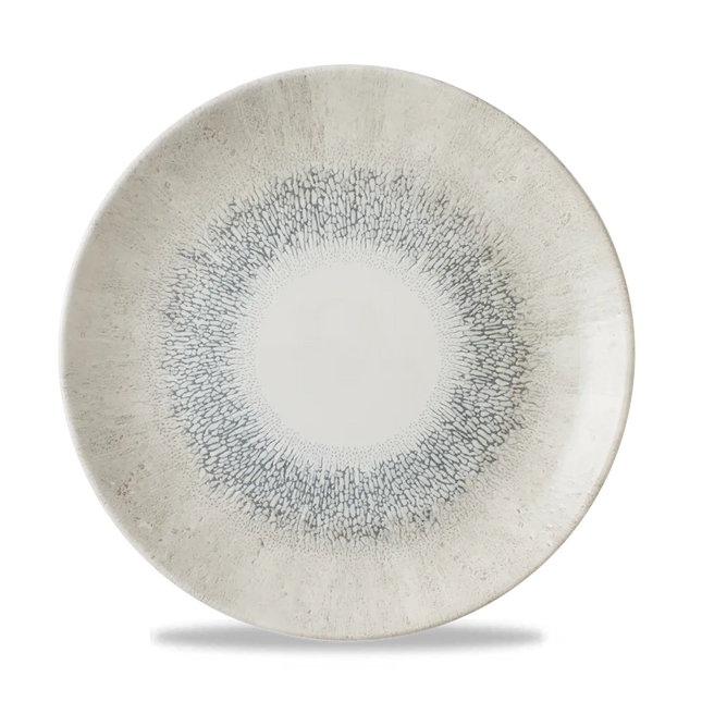 Churchill Studio Prints Fusion Grey Evolve coupebord Ø 26 cm – randloos porseleinen bord voor restaurants