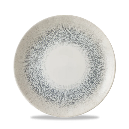 Churchill Studio Prints Fusion Grey Evolve coupebord Ø 21,7 cm – randloos porseleinen bord voor voorgerechten