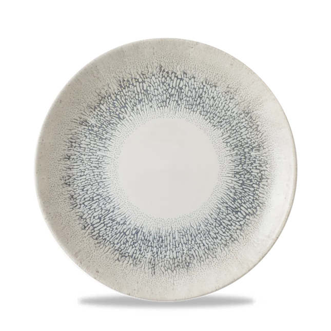Churchill Studio Prints Fusion Grey Evolve coupebord Ø 21,7 cm – randloos porseleinen bord voor voorgerechten