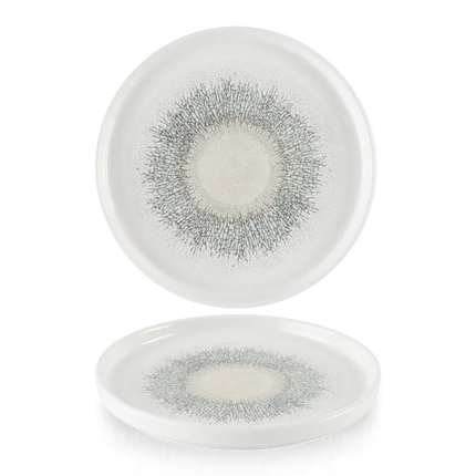 Churchill Studio Prints Fusion Grey bord met rand Ø 26 cm – groot grijs patroonbord voor restaurants