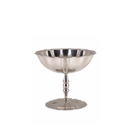 GenWare antieke ijscoupe RVS 9,5 cm – vintage dessertschaal voor ijs in de horeca