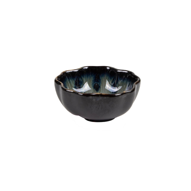 APS Ginza Nagare zwarte kom 7,2 cm detail - dipschaaltje voor de horeca