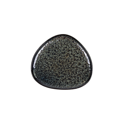 APS Ginza Nagare zwart bord 23 x 20,5 cm - keramisch bord voor fine dining