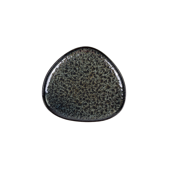 APS Ginza Nagare zwart bord 23 x 20,5 cm - keramisch bord voor fine dining