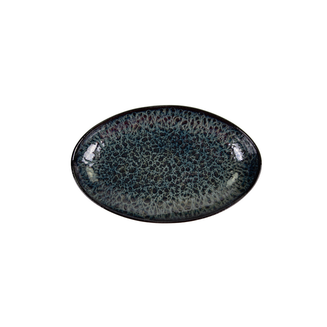 APS Ginza Nagare zwart bord 25 x 15 cm - langwerpig bord voor amuses en sushi