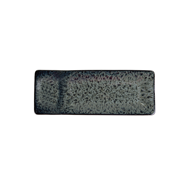 APS Ginza Nagare zwart rechthoekig bord 32 cm - keramisch serveerbord voor sushi