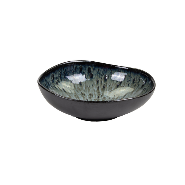 APS Ginza Nagare zwarte kom 18 cm detail - keramische kom voor de horeca