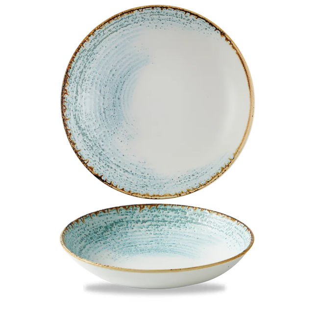 Homespun Aquamarine Evolve Coupe Bowl 24,8 cm 12/box