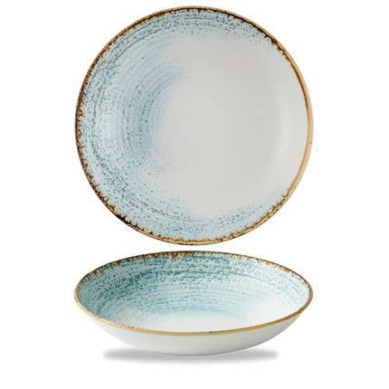 Churchill Homespun Aquamarine Evolve coupekom 24,8 cm – turquoise pastakom voor de horeca