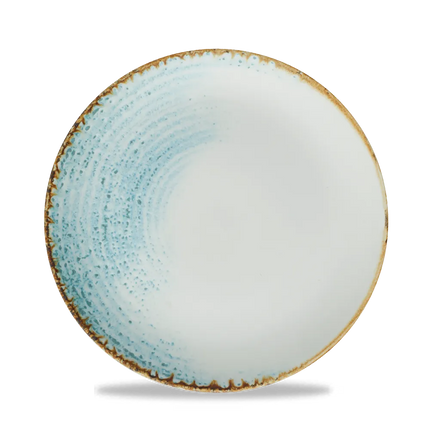 Churchill Homespun Aquamarine Evolve coupebord 21 cm – turquoise dessertbord voor restaurants