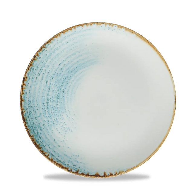 Churchill Homespun Aquamarine Evolve coupebord 21 cm – turquoise dessertbord voor restaurants