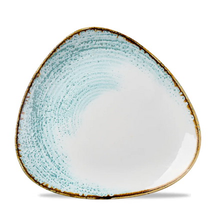 Churchill Homespun Accents Aquamarine Lotus bord Ø 26,5 cm – bord met bloemvorm voor restaurants