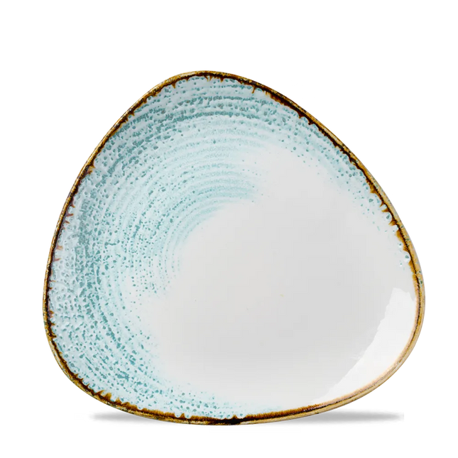 Churchill Homespun Accents Aquamarine Lotus bord Ø 22,9 cm – bord met bloemvorm voor hoofdgerechten
