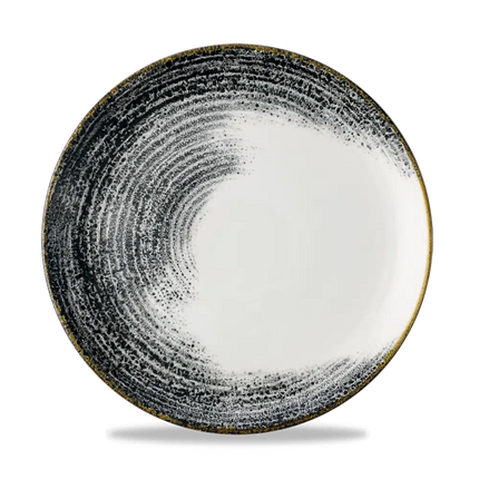 Churchill Homespun Accents Black stapelbord Ø 26 cm – zwart porseleinen randloos bord voor horeca en hotels