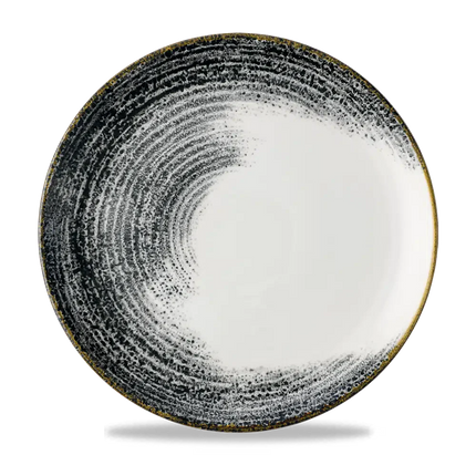 Churchill Homespun Accents Black stapelbord Ø 28,8 cm – zwart porseleinen randloos bord voor restaurants