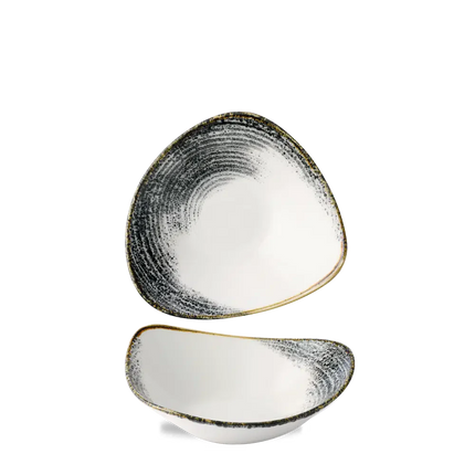 Churchill Homespun Accents Black lotuskom Ø 23,5 cm – zwart porseleinen decoratieve kom voor horeca