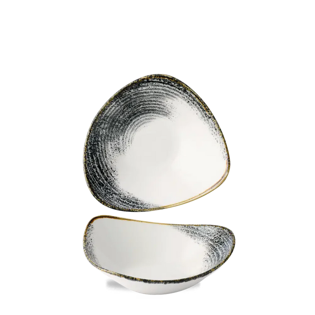 Churchill Homespun Accents Black lotuskom Ø 23,5 cm – zwart porseleinen decoratieve kom voor horeca