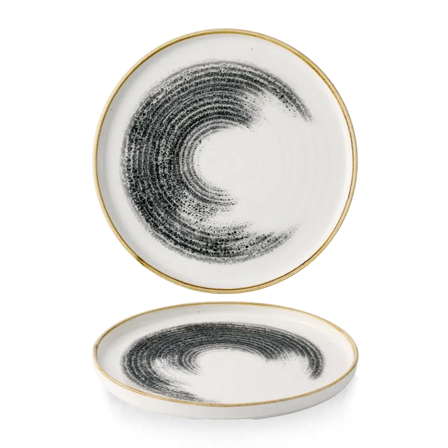Homespun Accents Black Walled Plate 26cm 6/box