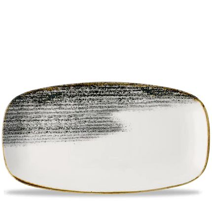 Churchill Homespun Accents Black chef's bord 35,5 x 18,9 cm – zwart langwerpig porseleinen bord voor fine dining
