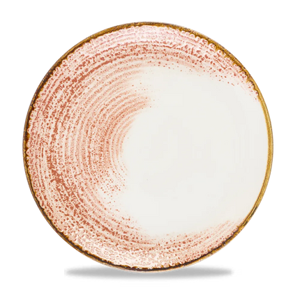Churchill Homespun Coral coupe bord Ø 28,8 cm – groot koraalkleurig bord voor horeca