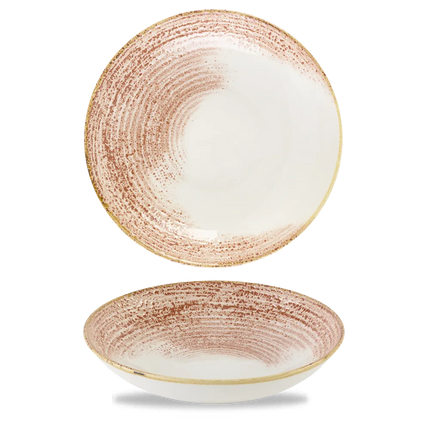 Churchill Homespun Coral coupe kom Ø 24,8 cm – ruime koraalkleurige kom voor horeca