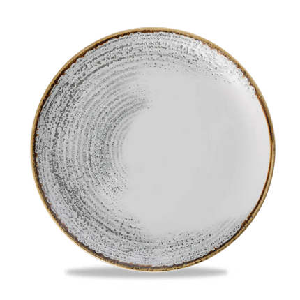 Churchill Homespun Accents Jasper Grey Evolve coupebord – grijs randloos bord voor restaurants